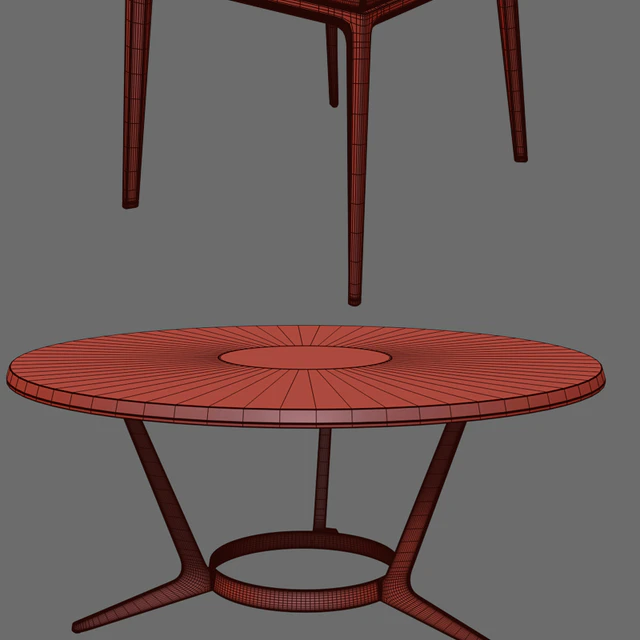 B&B Maxalto Caratos chair Astrum table — Скачать
