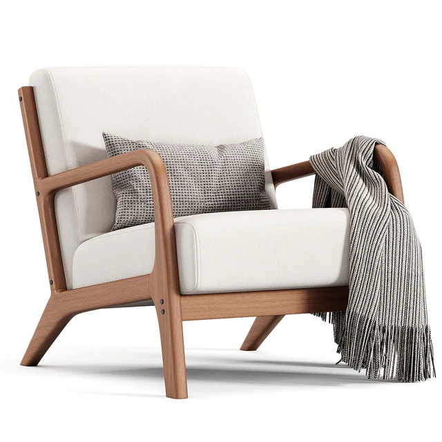 Hertford Upholstered Linen Blend Accent Chair — Скачать