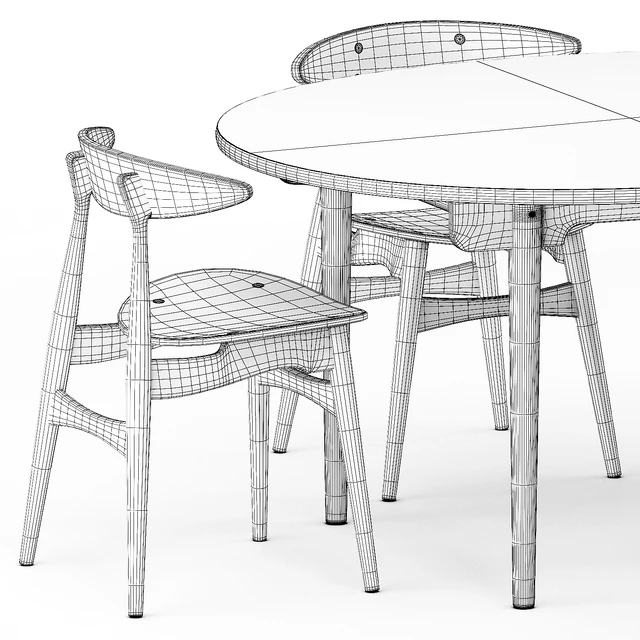 CH337 TABLE and CH33P CH33T CHAIR by Carl Hansen & Son — Скачать