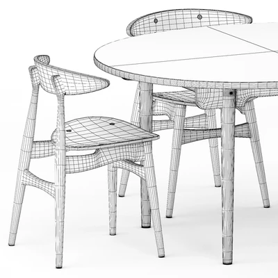 CH337 TABLE and CH33P CH33T CHAIR by Carl Hansen & Son — Вид 4