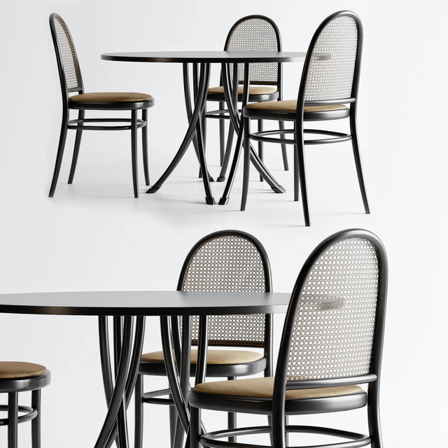 Gebrueder Thonet Vienna - Table and Chair — Descargar