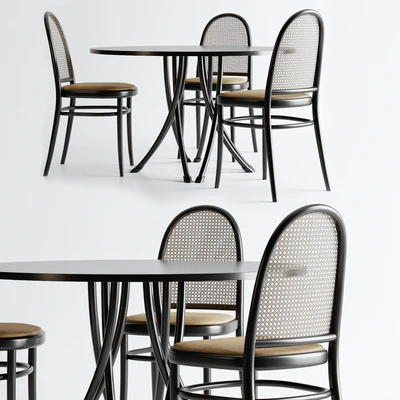 Gebrueder Thonet Vienna - Table and Chair — Ver 3