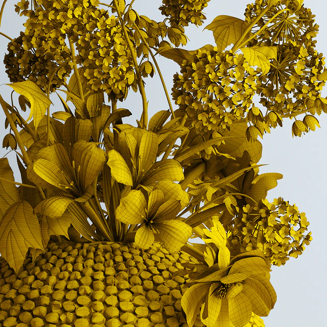 Viburnum, anemones, alstromeria and fritilaria persica — Скачать