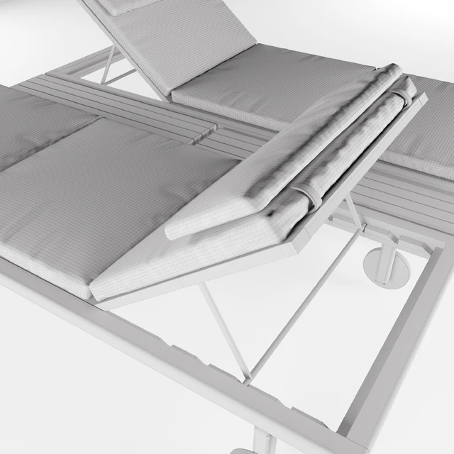 TRIBU Garden daybed with castors — Descargar
