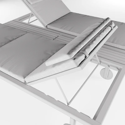 TRIBU Garden daybed with castors — Ver 3