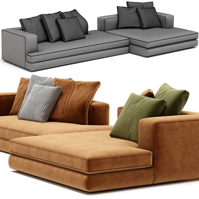 ARBITER Sofa with chaise longue By Maxalto — Ver 5