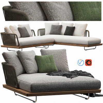 Sunray sofa Minotti outdoor — Вид 1