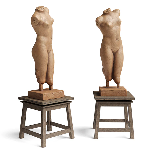 Classic woman bust with table — Скачать