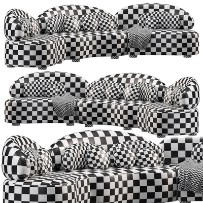 Modern Modular Sofa Velvet — Вид 4