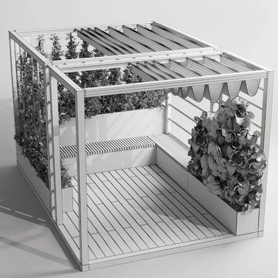 Landscape Furniture with Pergola and Roof garden 09 — Вид 5