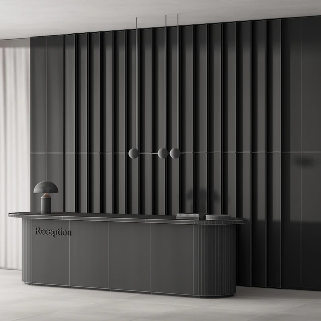 181 office furniture 01 reception desk 01 — Скачать