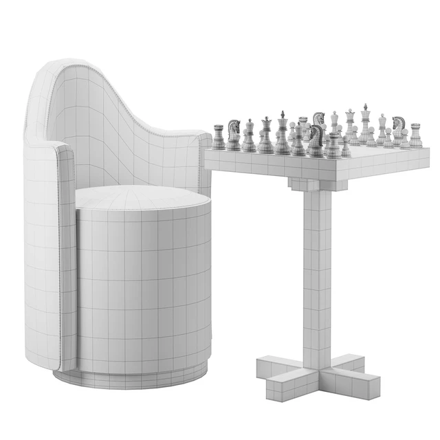 Moooi Chess Table + Chair — Descargar