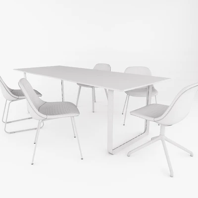 FIBER SIDE CHAIR + 70/70 Table by MUUTO — Вид 3