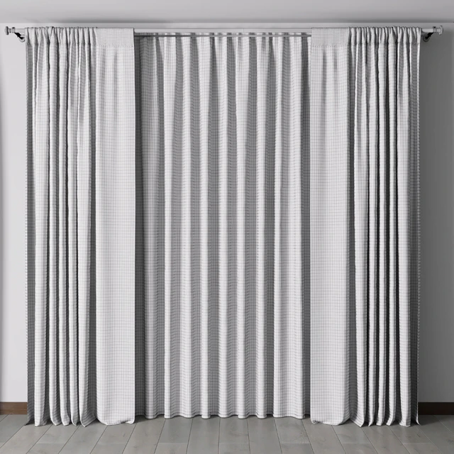Curtains with metal curtain rod 12 — Скачать