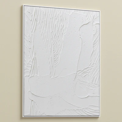 White Textural Plaster Wall Art C-438 — Вид 5