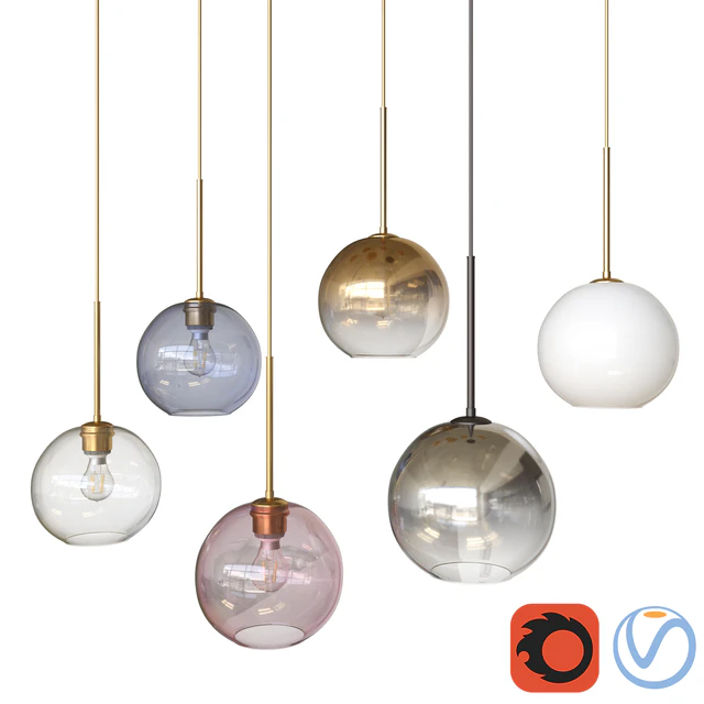 Sculptural Glass Globe Pendant small — Descargar