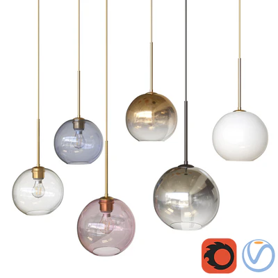 Sculptural Glass Globe Pendant small — Ver 1