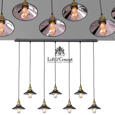 Chandelier Loft Cone Pendant Reflector 7 Line — Ver 1