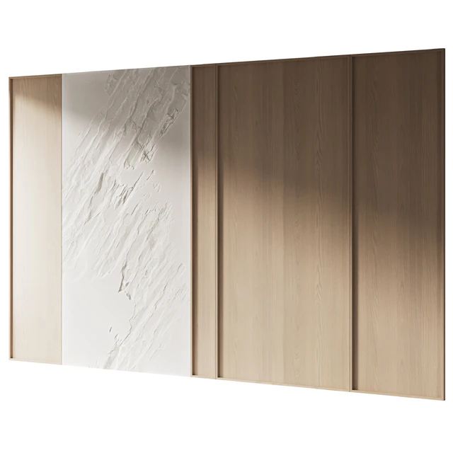 Decorative wall made of stone and wood 006 — Descargar