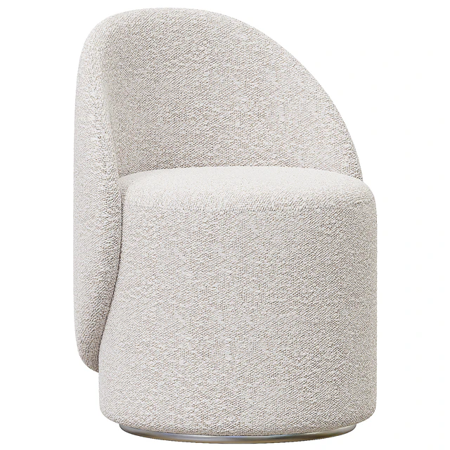 Nordic Boucle Round Vanity Stool — Скачать