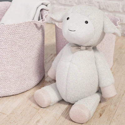 Light Pink Sloan Cotton Rope Storage - Pottery Barn Kids — Вид 2