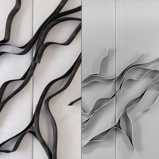 Waves   Metal wall panel 2 — Скачать