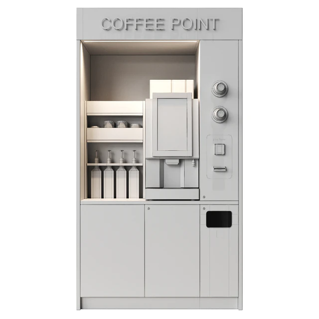 Coffee vending machine. Coffee to go. Self-service coffee shop. Vendor point — Download