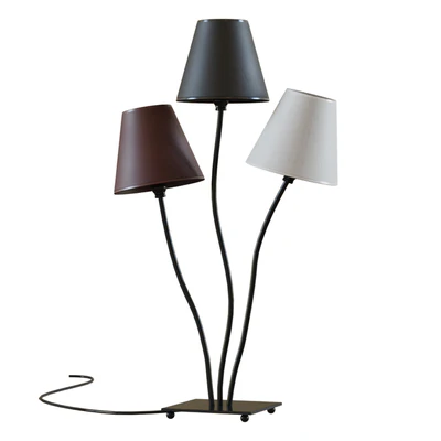 Table lamp Flexible, Flexible collection 40 * 67 * 16, Steel, Cotton, Black, Brown, White — Ver 1