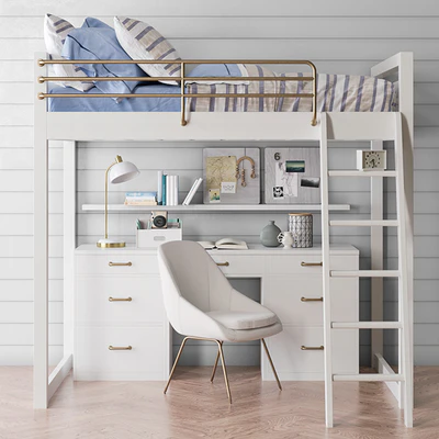 Waverly loft desk bed set from Pottery Barn — Ver 1