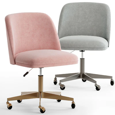 Rh alessa velvet desk chair - antiqud brass — Ver 1