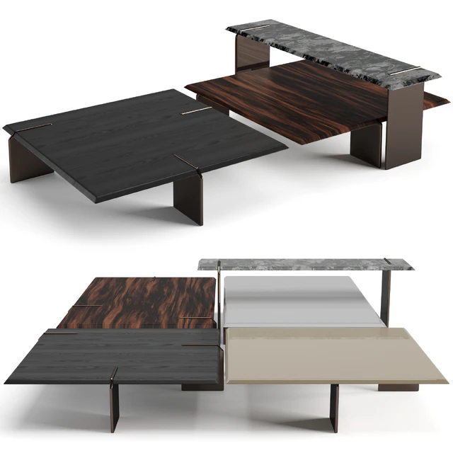 Minotti Keel square coffee tables set — Descargar