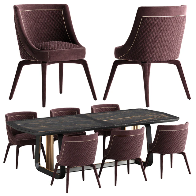 Vittoria Frigerio Perla chair Arquis table set — Descargar
