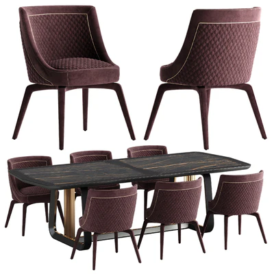Vittoria Frigerio Perla chair Arquis table set — Ver 1