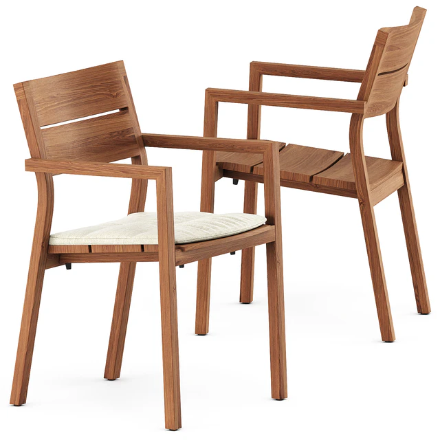 KOS armchair, Kos Teak Table by Tribu — Скачать