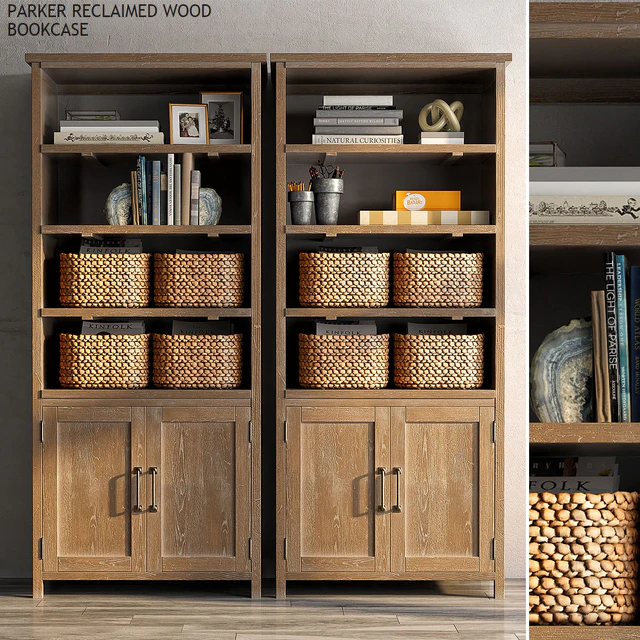 Pottery barn PARKER RECLAIMED WOOD BOOKCASE — Скачать