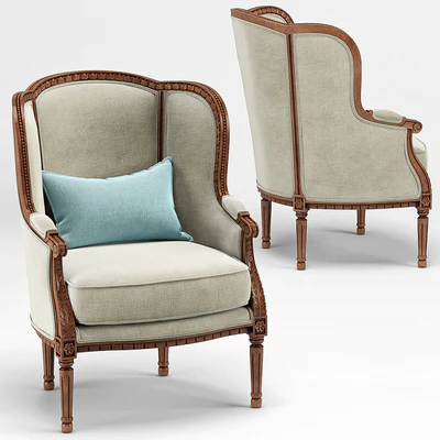 Louis XV Wing Chair — View 1