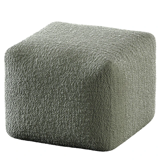 Boucle Ivory White Pouf CB2 — Descargar