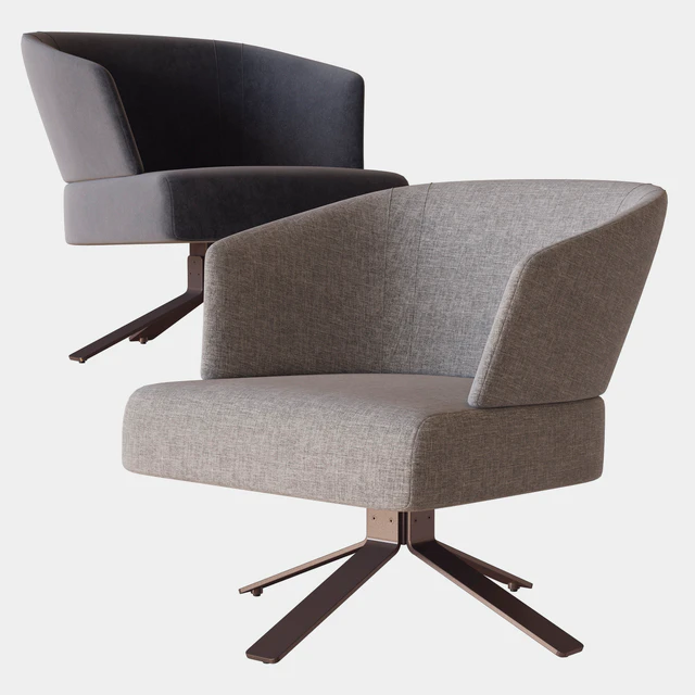 Creed small armchair swivel minotti — Скачать