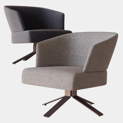 Creed small armchair swivel minotti — Вид 1