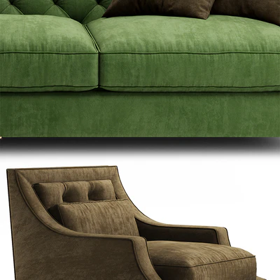 Sofa and chair baker TUFTED — Ver 2