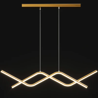 Zigzag Shaped Metal Hanging Lamp — Ver 3