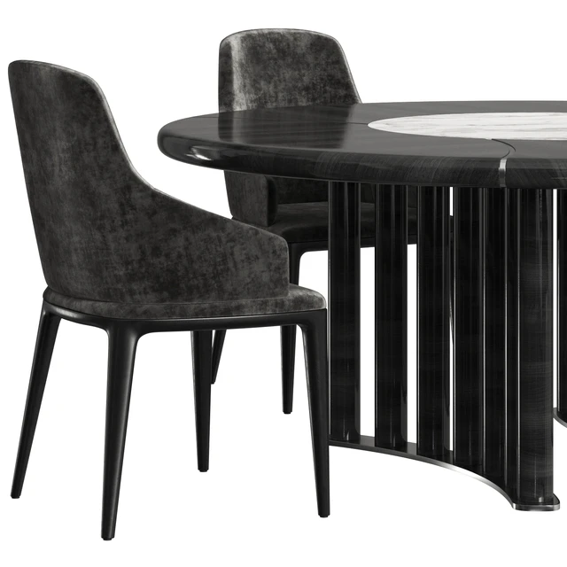 Opera Contemporary Oliver Round Table and Hilary Armchair Set — Descargar