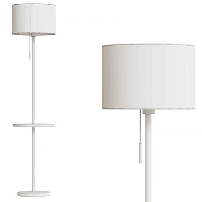 Floor lamp with textile lampshade and table — Вид 4