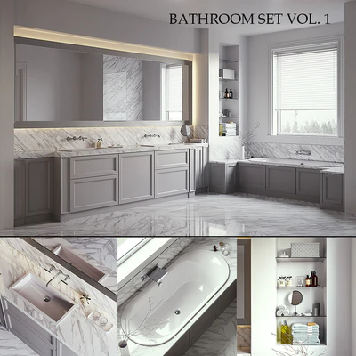 L'ORIGINE Aeterna Bathroom set (vray GGX, corona PBR) — Вид 1