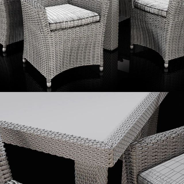 Savannah 9 Piece Outdoor Wicker Dining Set — Скачать