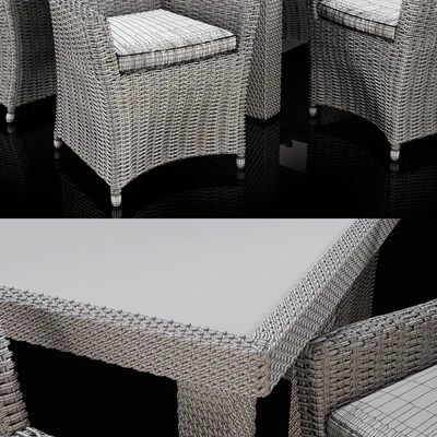 Savannah 9 Piece Outdoor Wicker Dining Set — Вид 3