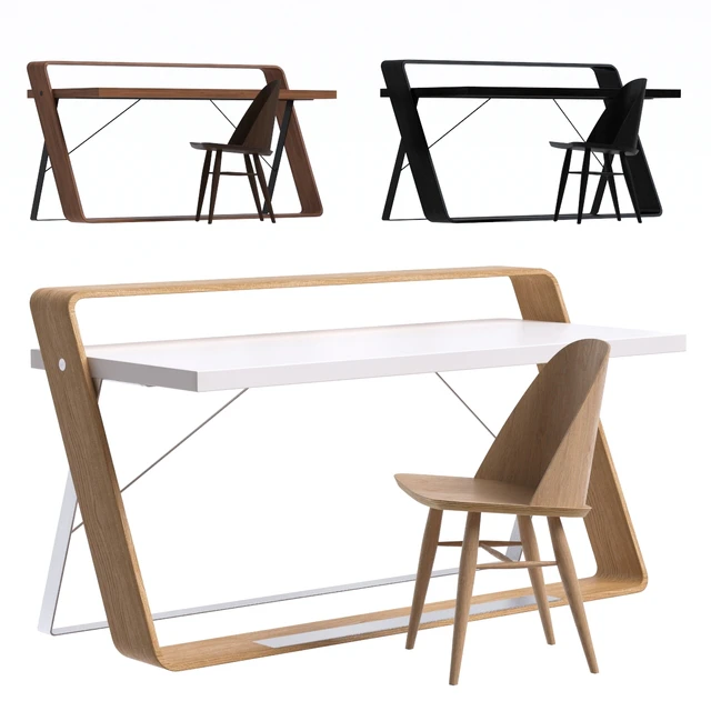 Стол Watts Desk и стул Synnes Dining Chair — Скачать