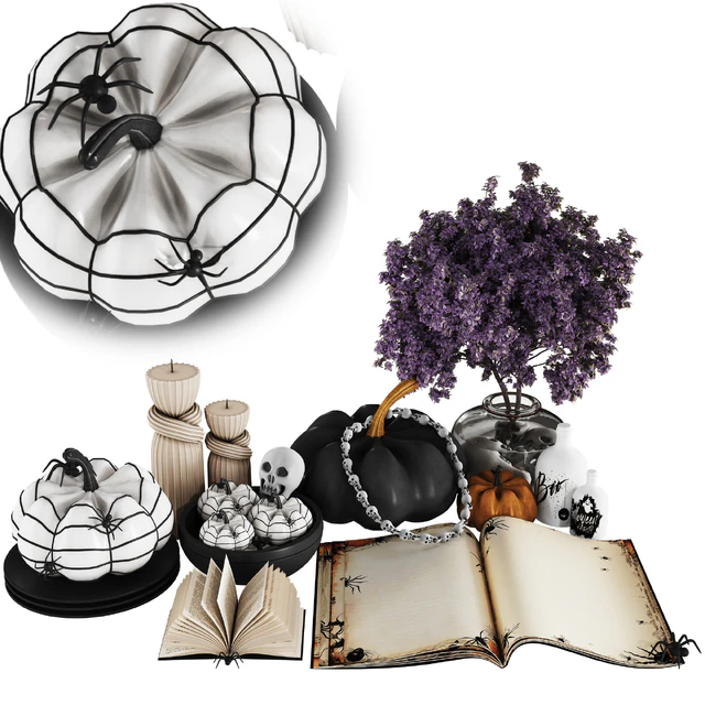 Halloween Ghost and skull Decorative Set 06 — Скачать