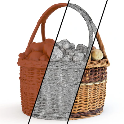 Mushrooms in a basket — Ver 3