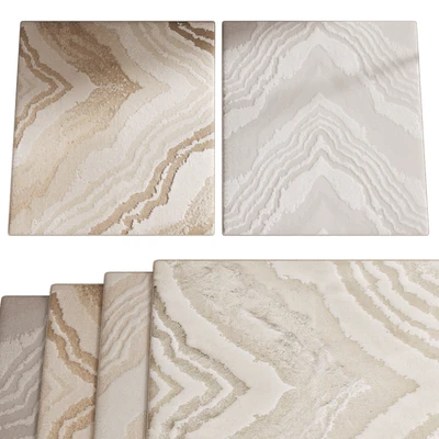 Set of 4 in 1 carpets based on Dedar Milano fabric — Ver 1